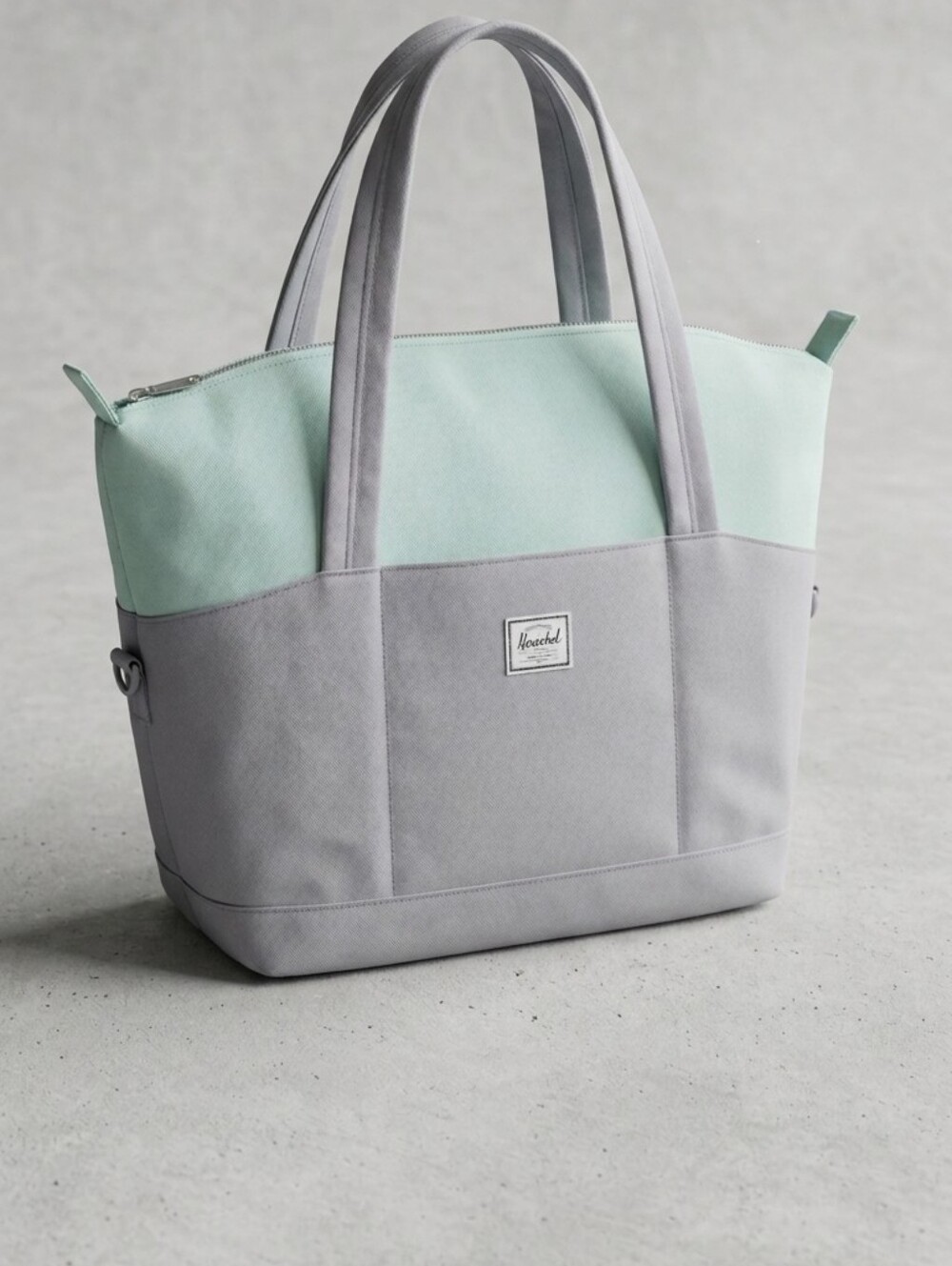 Herschel Supply Company Mint Green and Light Gray Tote Bag
